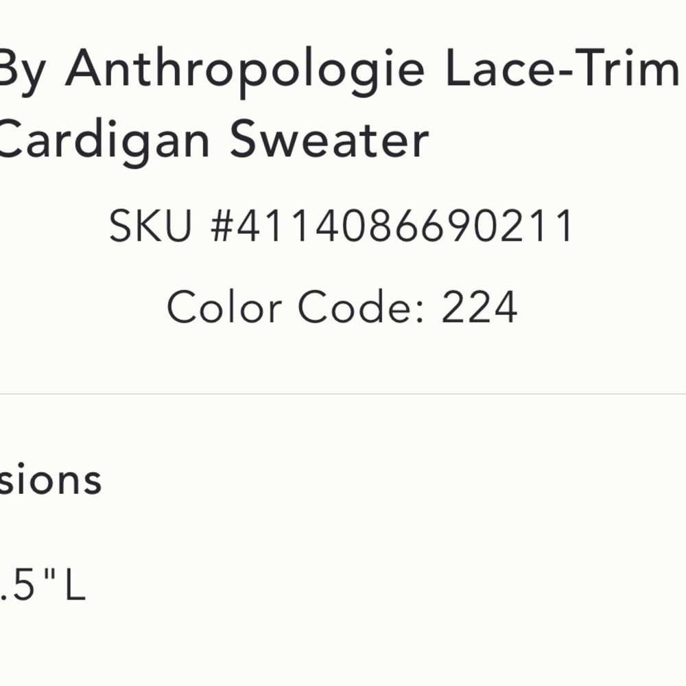 Anthropologie Lace Trim Cardigan - Picture 8 of 8